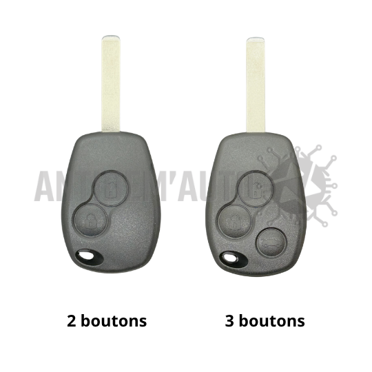 Clé télécommande Renault 3/2 boutons